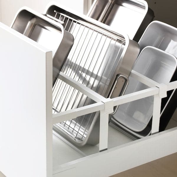 Ikea METOD / MAXIMERA - Hi cab f ov w dr/2 frnts/2 hi drwrs, white/Bodbyn grey , 60x60x200 cm