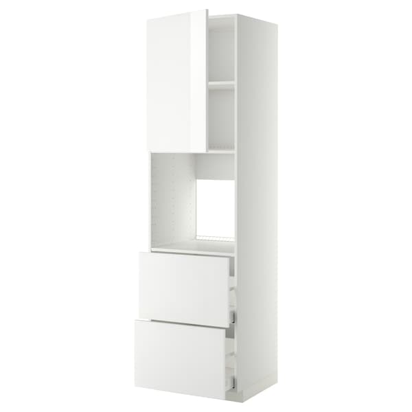 Ikea METOD / MAXIMERA - Hi cab f ov w dr/2 frnts/2 hi drwrs, white/Ringhult white , 60x60x220 cm