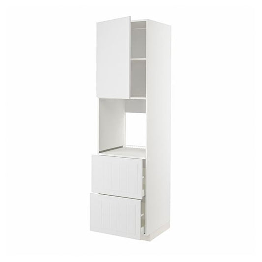 Ikea METOD / MAXIMERA - Hi cab f ov w dr/2 frnts/2 hi drwrs, white/Stensund white, 60x60x220 cm