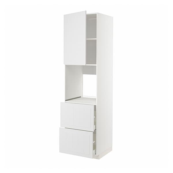 METOD / MAXIMERA - Hi cab f ov w dr/2 frnts/2 hi drwrs, white/Stensund white, 60x60x220 cm