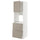 METOD / MAXIMERA hi cab f ov w dr/2 frnts/2 hi drwrs, white/Upplöv matt dark beige, 60x60x200 cm