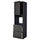 METOD / MAXIMERA - METOD / MAXIMERA Hi cab f ov w dr/2 frnts/2 hi drwrs, black/Nickebo matt anthracite, 60x60x220 cm