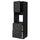 METOD / MAXIMERA hi cab f ov w dr/2 frnts/2 hi drwrs, black/Upplöv matt anthracite, 60.0x200.0x60.0 cm