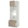 METOD / MAXIMERA hi cab f ov/combi ov w dr/2 drwrs, white/Brokhult light grey, 60.0x200.0x60.0 cm