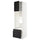 METOD / MAXIMERA - METOD / MAXIMERA Hi cab f ov/combi ov w dr/2 drwrs, white/Lerhyttan black stained, 60x60x220 cm