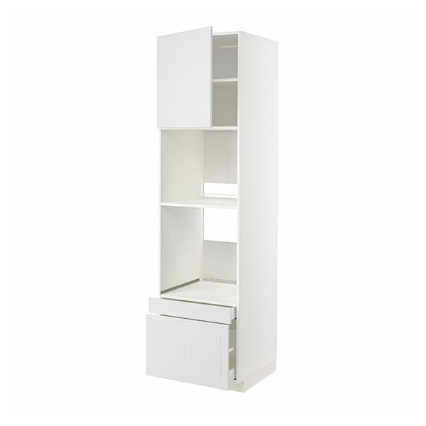 Ikea METOD / MAXIMERA - Hi cab f ov/combi ov w dr/2 drwrs, white/Stensund white , 60x60x220 cm