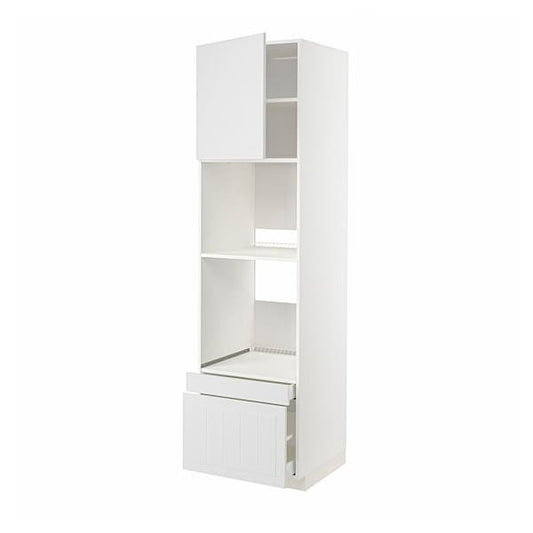 Ikea METOD / MAXIMERA - Hi cab f ov/combi ov w dr/2 drwrs, white/Stensund white , 60x60x220 cm