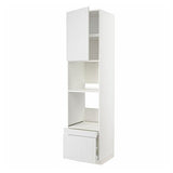 METOD / MAXIMERA hi cab f ov/combi ov w dr/2 drwrs, white/Stensund white, 60x60x240 cm