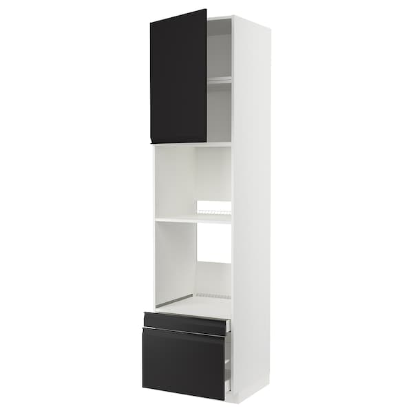 METOD / MAXIMERA - Hi cab f ov/combi ov w dr/2 drwrs, white/Upplöv matt anthracite , 60x60x240 cm - best price from Maltashopper.com 49493345