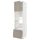 METOD / MAXIMERA hi cab f ov/combi ov w dr/2 drwrs, white/Upplöv matt dark beige, 60x60x220 cm