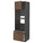 METOD / MAXIMERA - METOD / MAXIMERA Hi cab f ov/combi ov w dr/2 drwrs, black Enköping/brown walnut effect, 60x60x200 cm