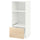 METOD / MAXIMERA - METOD / MAXIMERA High cab for oven/micro w drawer, white/Askersund light ash effect, 60x60x140 cm