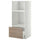 METOD / MAXIMERA high cab for oven/micro w drawer, white/Brokhult light grey