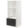 METOD / MAXIMERA - High cab for oven/micro w drawer, white/Nickebo matt anthracite , 60x60x140 cm