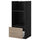 METOD / MAXIMERA high cab for oven/micro w drawer, black/Brokhult light grey
