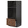 METOD / MAXIMERA high cab for oven/micro w drawer, black Enköping/brown walnut effect, 60x60x140 cm