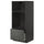 METOD / MAXIMERA high cab for oven/micro w drawer, black/Kalhyttan dark grey concrete effect, 60x60x140 cm