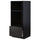 METOD / MAXIMERA high cab for oven/micro w drawer, black/Nickebo matt anthracite, 60x60x140 cm