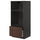 METOD / MAXIMERA high cab for oven/micro w drawer, black/Sinarp brown, 60x60x140 cm