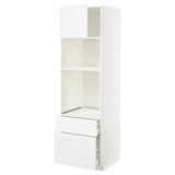 METOD / MAXIMERA high cabinet f built-in appliances, white/Axstad matt white, 60x60x200 cm