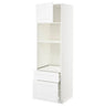 METOD / MAXIMERA high cabinet f built-in appliances, white/Axstad matt white, 60x60x200 cm