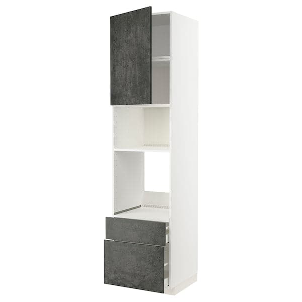 METOD / MAXIMERA - Mobile forno/microond/anta/2cassett , 60x60x240 cm - best price from Maltashopper.com 39459262