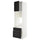 METOD / MAXIMERA - High cab f oven/micro w dr/2 drwrs, white/Lerhyttan black stained , 60x60x220 cm