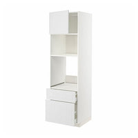 METOD / MAXIMERA high cabinet f built-in appliances, white/Stensund white, 60x60x200 cm