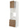 METOD / MAXIMERA - METOD / MAXIMERA High cab f oven/micro w dr/2 drwrs, white/Tistorp brown walnut effect, 60x60x220 cm