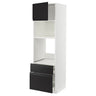 METOD / MAXIMERA high cabinet f built-in appliances, white/Upplöv matt anthracite, 60x60x200 cm