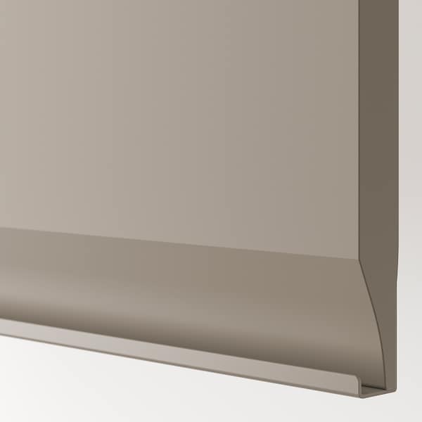 METOD / MAXIMERA - High cab f oven/micro w dr/2 drwrs, white/Upplöv matt dark beige, 60x60x220 cm - best price from Maltashopper.com 79492472