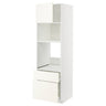 METOD / MAXIMERA high cabinet f built-in appliances, white/Vallstena white, 60x60x200 cm