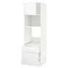 METOD / MAXIMERA high cabinet f built-in appliances, white/Voxtorp matt white, 60x60x200 cm