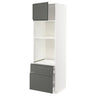 METOD / MAXIMERA high cabinet f built-in appliances, white/Voxtorp dark grey, 60x60x200 cm