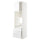 METOD / MAXIMERA high cab f oven/micro w dr/2 drwrs, white/Voxtorp high-gloss/white, 60x60x220 cm