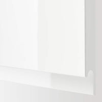 METOD / MAXIMERA high cabinet f built-in appliances, white/Voxtorp high-gloss/white, 60x60x200 cm