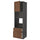 METOD / MAXIMERA - METOD / MAXIMERA High cab f oven/micro w dr/2 drwrs, black Enköping/brown walnut effect, 60x60x220 cm