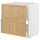 METOD / MAXIMERA base cab f sink+2 fronts/2 drawers, white/Forsbacka oak, 80x60 cm