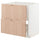 METOD / MAXIMERA base cab f sink+2 fronts/2 drawers, white/Fröjered light bamboo, 80x60 cm
