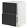 METOD / MAXIMERA base cab f sink+2 fronts/2 drawers, white/Upplöv matt anthracite, 60x60 cm