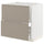 METOD / MAXIMERA base cab f sink+2 fronts/2 drawers, white/Upplöv matt dark beige, 80x60 cm