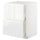 METOD / MAXIMERA base cab f sink+2 fronts/2 drawers, white/Voxtorp high-gloss/white, 60x60 cm