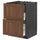 METOD / MAXIMERA base cab f sink+2 fronts/2 drawers, black Enköping/brown walnut effect, 60x60 cm
