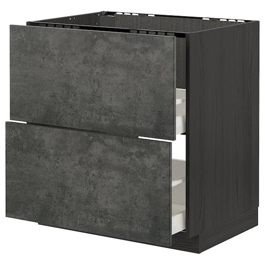 Ikea METOD / MAXIMERA - Mobile lavello/2frontali/2cassetti , 80x60 cm