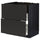 METOD / MAXIMERA base cab f sink+2 fronts/2 drawers, black/Nickebo matt anthracite, 80x60 cm