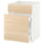 METOD / MAXIMERA - METOD / MAXIMERA Base cab f sink+3 fronts/2 drawers, white/Askersund light ash effect, 60x60 cm