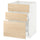 METOD / MAXIMERA - METOD / MAXIMERA Base cab f sink+3 fronts/2 drawers, white/Askersund light ash effect, 60x60 cm