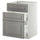 METOD / MAXIMERA - Base cab f sink+3 fronts/2 drawers, white/Bodbyn grey , 60x60 cm