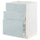 METOD / MAXIMERA base cab f sink+3 fronts/2 drawers, white/Kallarp light grey-blue, 60.0x80.0x60.0 cm