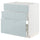 METOD / MAXIMERA base cab f sink+3 fronts/2 drawers, white/Kallarp light grey-blue, 80.0x80.0x60.0 cm